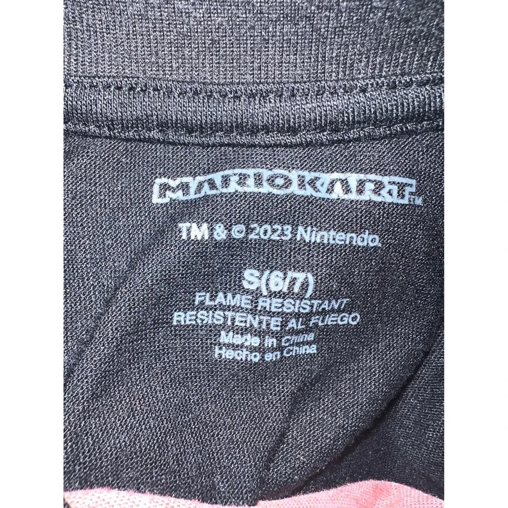 Nintendo Mario Kart Boys Pajama Set Red Black Long Sleeve Shirt Joggers Size 6/7